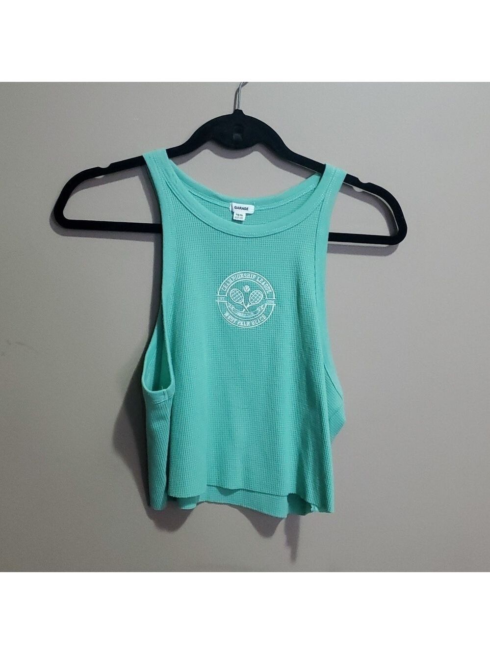Garage mint green crop top size xl